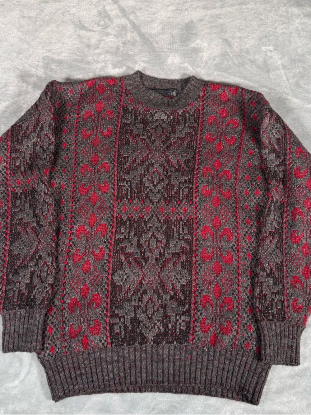 Vintage Crossings Sweater Mens S Loose Fit (Estimated) Scratchy Wool 90s